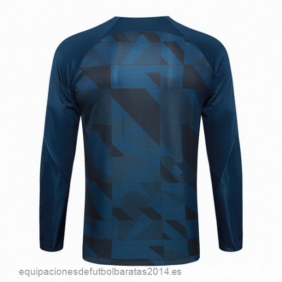 Nuevo Sudadera Entrenamiento Barcelona 23/24 Azul Marino Verde Baratas